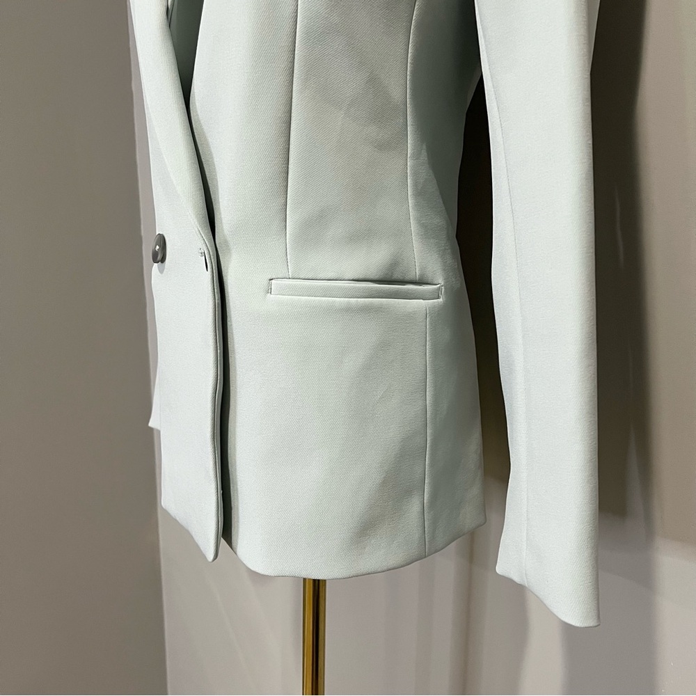 Express Super Soft Twill Mint Green Blazer Size XS - Picture 3 of 8